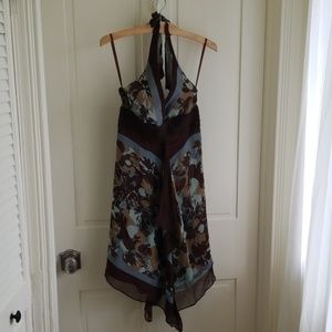 MaxAzria Collection Printed Silk Hankerchief Dress